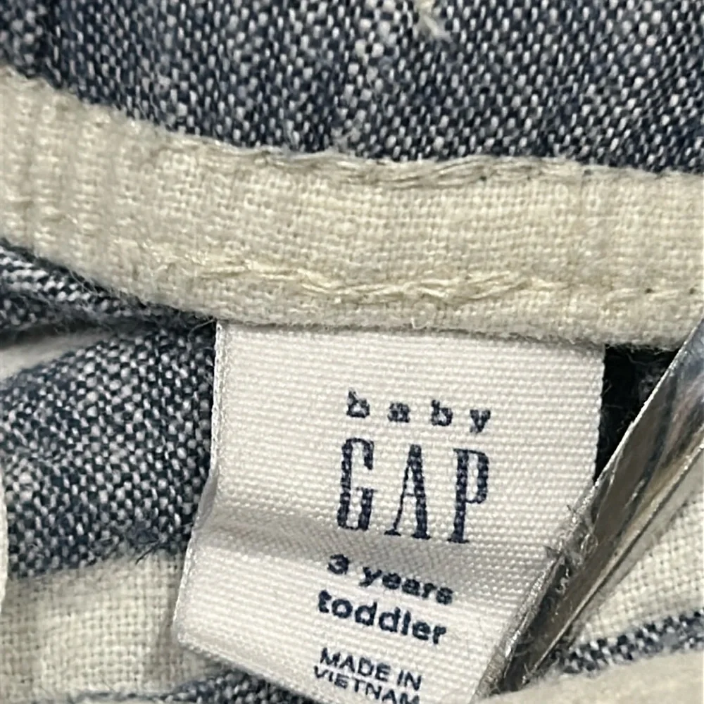 Gap Baby linen blend striped drawstring shorts pockets boys size 3 yrs toddler